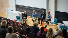 The Retina-Day's presenters answering questions from the audience during the Q&A forum.