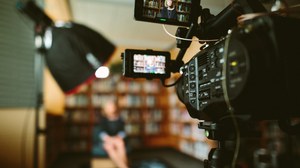 Kamera beim Videodreh