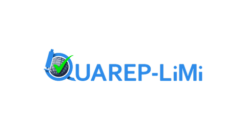 QUAREP-LiMi logo. Blue text. The "Q" is a magnifying glass with a green checkmark in the center.
