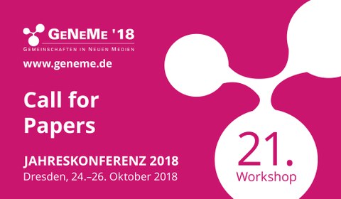 Ankündigung Call for Papers für die GeNeMe 2018