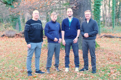 Alexander Clauss, Mattis Altmann, Jonathan Dyrna und Thomas T. Richter (von links nach rechts) von der Forschungsgruppe Communities in Virtual Learning Spaces
