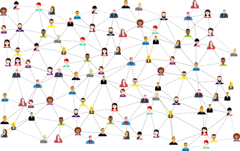 Eine Darstellung von miteinander vernetzten Icons