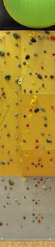 Neue Kletterroute in gelb