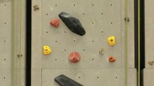 Neue Kletterroute in gelb