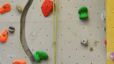 Neue Kletterroute in grün