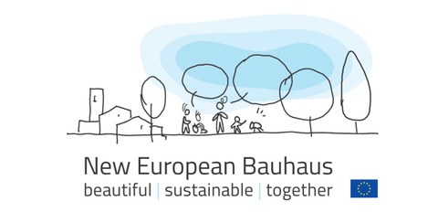 gezeichnetes Logo der Iniiative New European Bauhaus