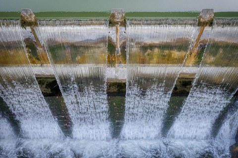 Staustufe eines Wasserwerkes