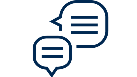TUD Icon Dialog | Two Speech Bubbles
