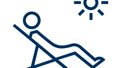 Sun Lounger, Icon, blue