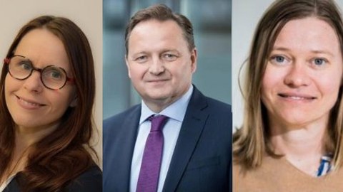 Drei Portraits nebeneinander: Anke Langer - TU Dresden, Jürgen Böhm - Kultusministerium Sachsen-Anhalt, Silvia Mehlich - Bürgerrat Bildung und Lernen