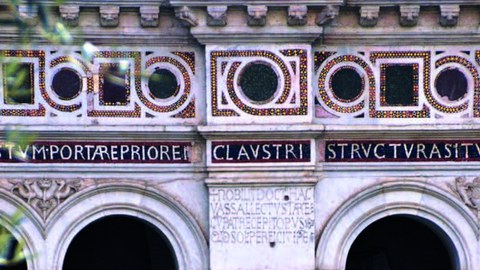 Detailaufnahme des Kreuzganges S. Giovanni in Laterano
