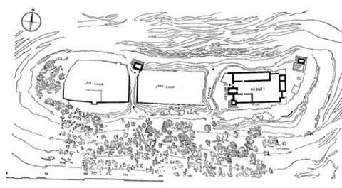 Anlage von Arima nach Deschamps 1973, Zeichnung von P. Coupel.