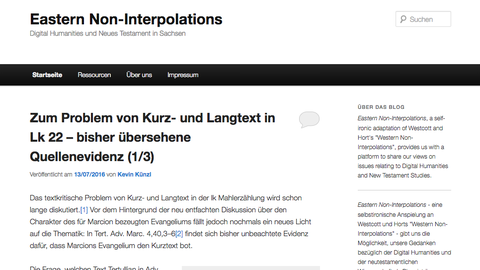 Screenshot vom Blog von TENT