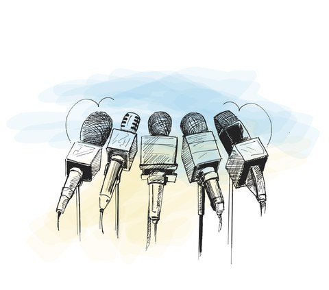 Mikrofone als Symbolbild für Journalismus