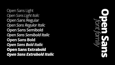OpenSans Family Font