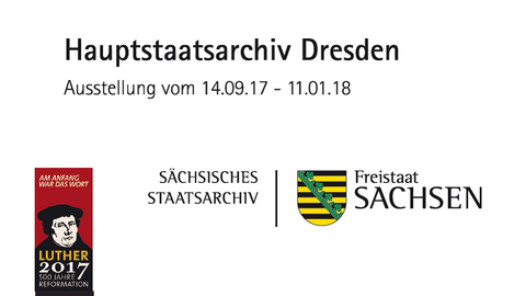 Ausstellungsankündigung im Sächsischen Staatsarchiv