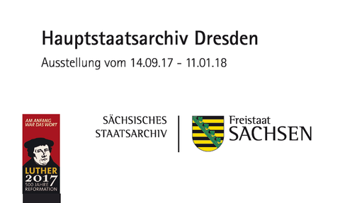 Ausstellungsankündigung im Sächsischen Staatsarchiv