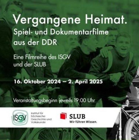 Plakat zur Filmreihe "Vergangene Heimat. Spiel- und Dokumentar-Filme aus der DDR