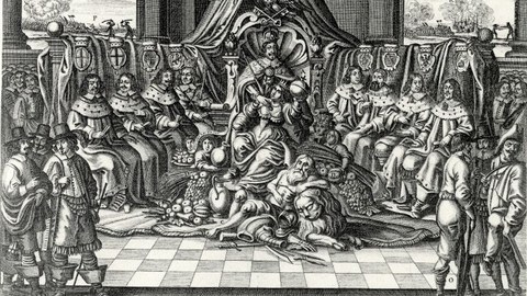 Kaiser Ferdinand III. im Kreise der Kurfürsten