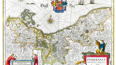 Karte des Herzogtums Pommern 16./17. Jahrhundert