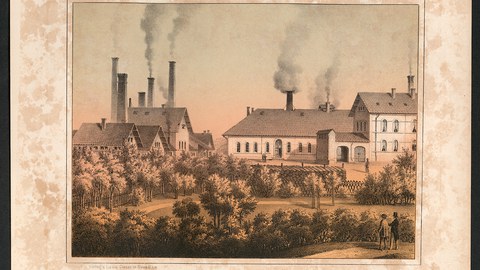 Glasfabrik von Fickenscher Zwickau