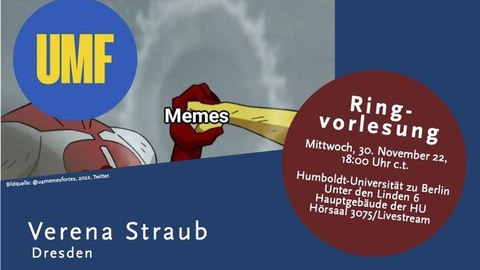 Ankündigung Vortrag Verena Straub an der HU Berlin