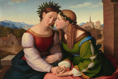 Friedrich Overbeck, Italia und Germania, 1828, Ausschnitt