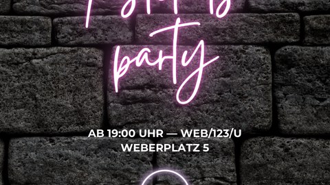 Plakat zur Institutsparty am 22.10.2024