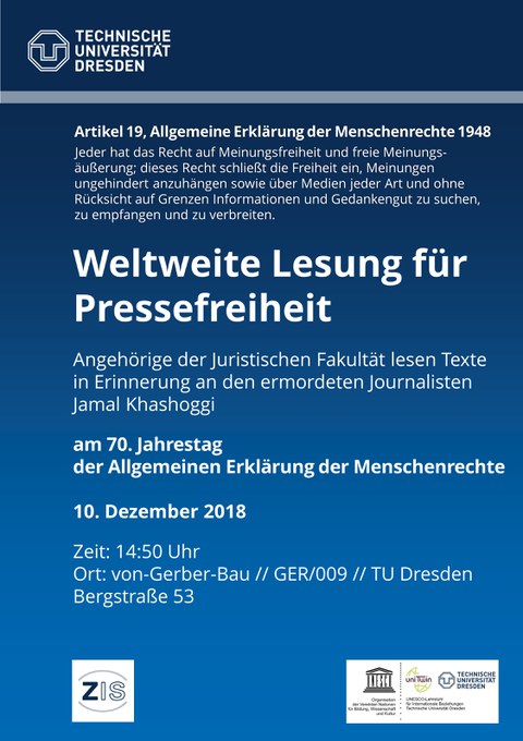 Plakat weltweite Lesung