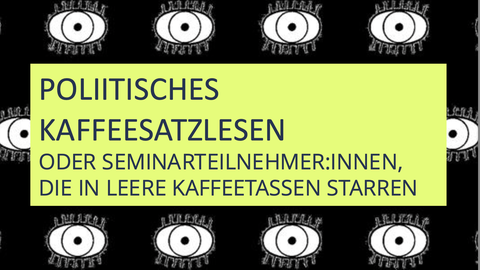 SEMINATEILNEHMERINNEN DIE IN LEERE KAFFEETASSEN STARREN