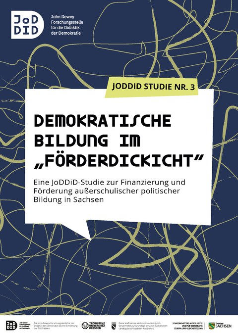 Titelbild der JoDDiD-Studie über die FInanzierungsstruktur außerschulischer politischer Bildung in Sachsen