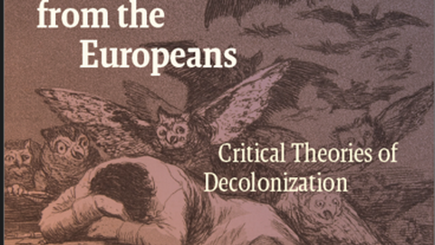 Book cover of the English-language edition of the book by Nikita Dhawan "Rescuing the Enlightenment from the Europeans". In the background is the painting "The Sleep of Reason Produces Monsters" by Francisco de Goya.