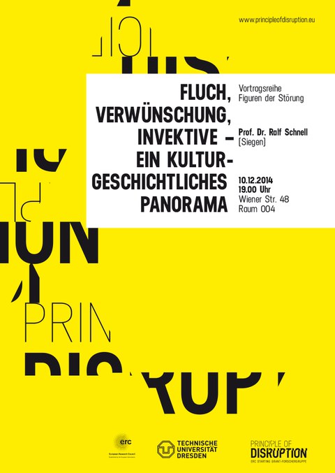Plakat zum Vortrag von Prof. Ralf Schnell
