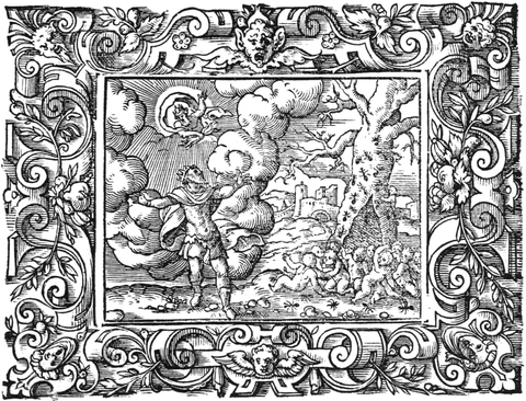 Myrmidonen: Holzschnitt von Virgil Solis (1514-1562)