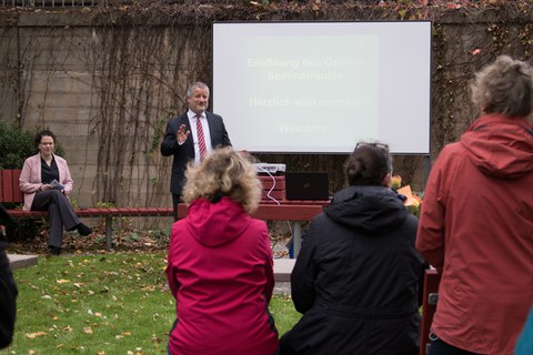 Einweihnung des Grünen Seminarraums