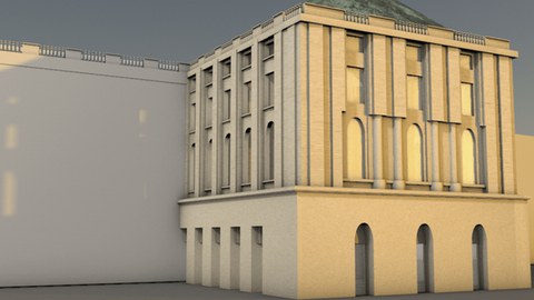 Ansicht des Zeremoniensaals der Hofburg um 1850.