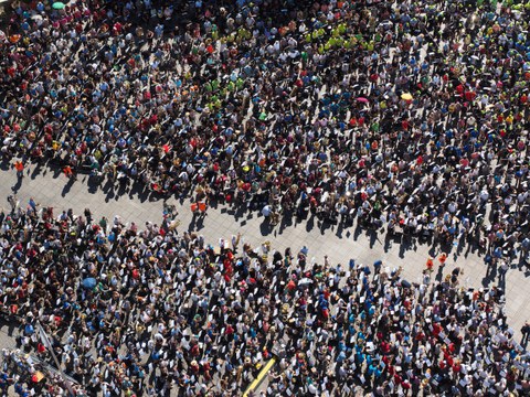 Menschmassen, Demonstration, Versammlung