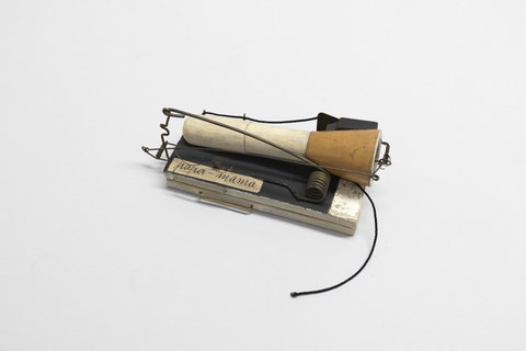 Stimm-Mechanik für die Artikulation von „Papa/Mama“, circa 1910
