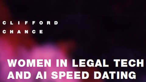 Flyerausschnitt Women in Legal Tech and AI Speed Dating