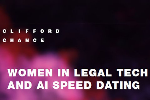 Flyerausschnitt Women in Legal Tech and AI Speed Dating