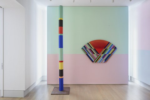 Anton Ginzburg: ″Polychrome Column 10A_01″ and ″VIEW_5A_01″, 2019