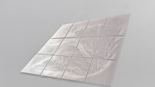 Lena von Goedeke: „Radar II“, 2400 x 170 cm, Handschnitt in retroreflektivem Gewebe, 2020