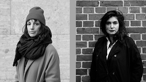 li.: Esmeralda Conde Ruiz, Artist in Residence 2022, Foto: York Wegerhoff / re.: Rosa Barba, Artist in Residence 2023, Foto: Sara Masüger
