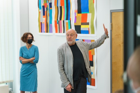 20.08.2021: Vernissage der Open Studio-Präsentation zur "Dresden Series" von Anton Ginzburg in der Sammlung Farbenlehre