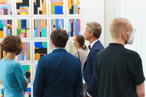 20.08.2021: Vernissage der Open Studio-Präsentation zur "Dresden Series" von Anton Ginzburg in der Sammlung Farbenlehre