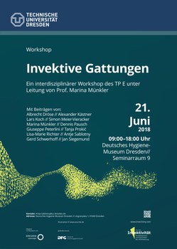 Plakat Invektive Gattungen, Werkstatttagung