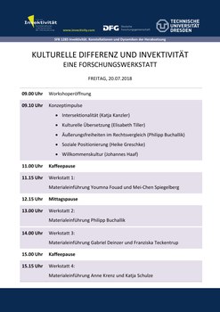 invektivität und kulturelle differenz programm