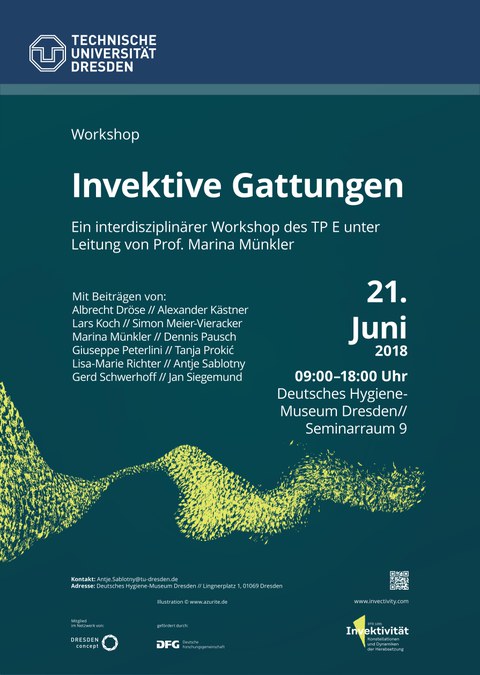 Plakat Invektive Gattungen, Werkstatttagung