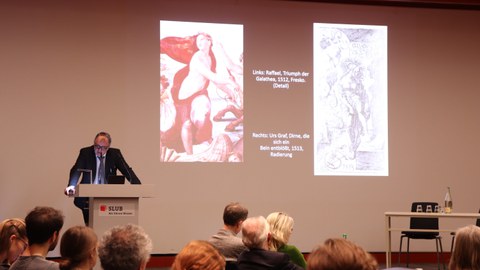 Prof. Dr. Jürgen Müller während seines Vortrag