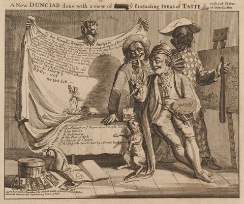 Paul Sandby, A New Dunciad Done with a View of [Fixing] ye Fluctuating Ideas of Taste, 1753, 19,4 × 23,1 cm, New York, Public Library